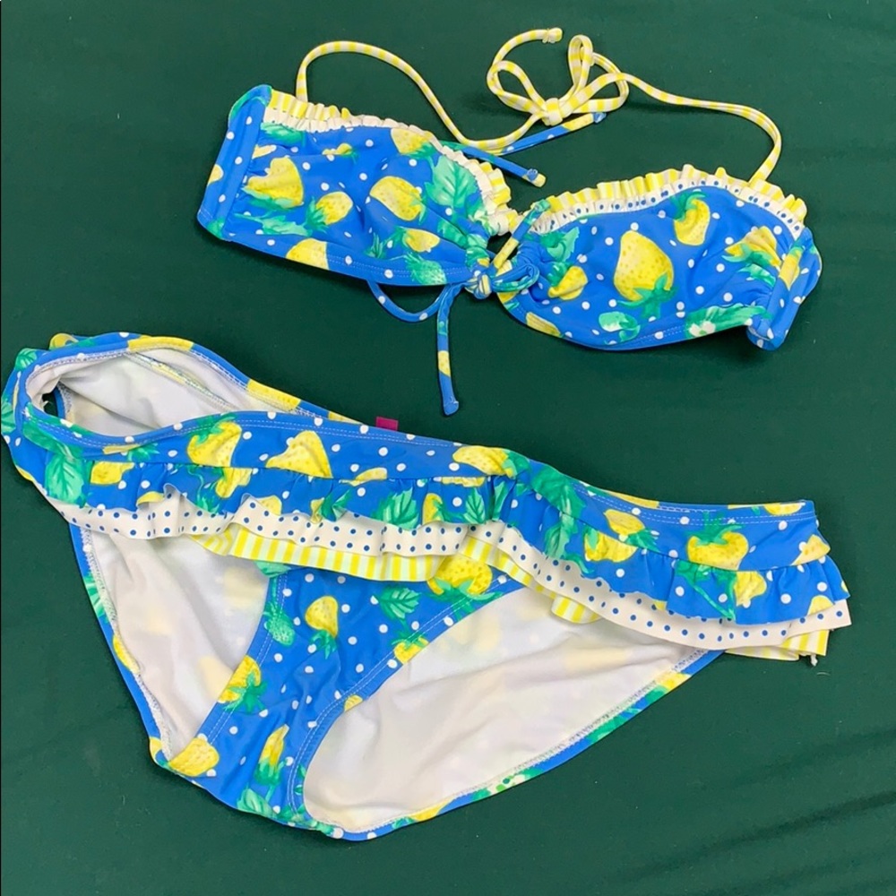 Yellow strawberry bikini!